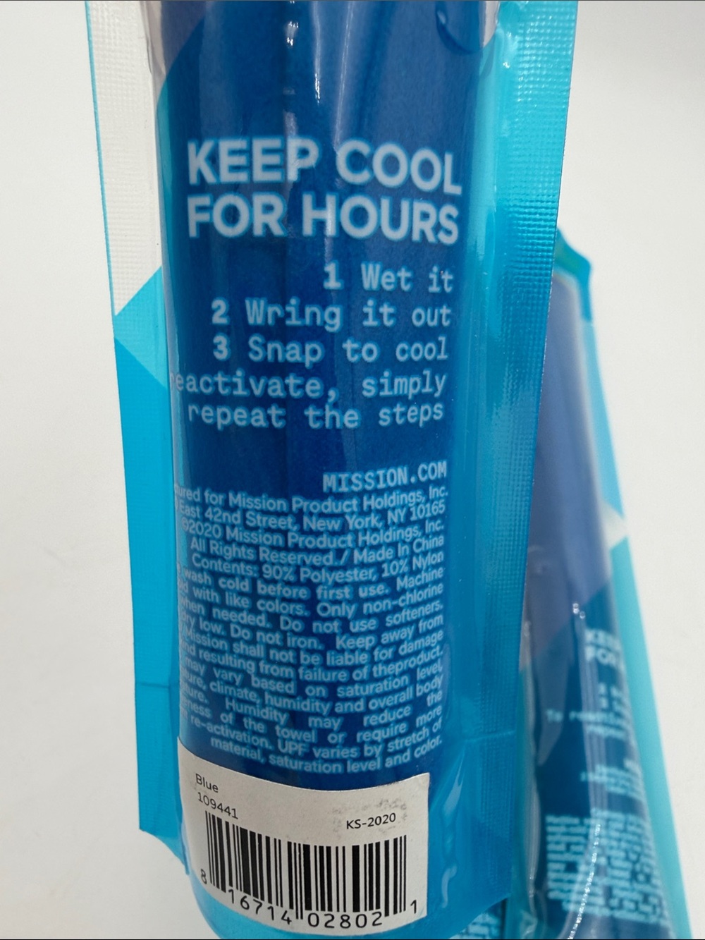 3 Reusable Instant Cooling Towel - Blue - Picture 3 of 3